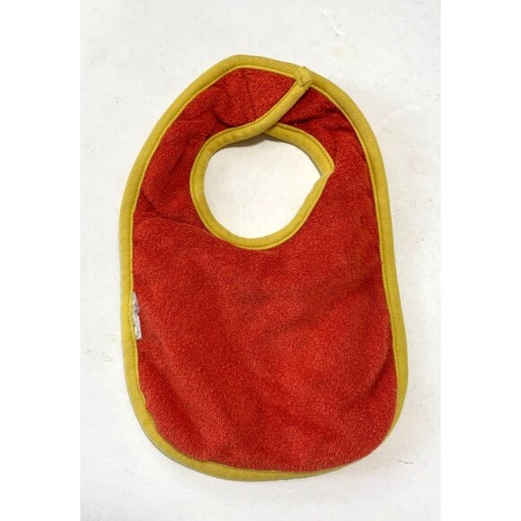 Baby One Size Drool Feeding Bib Mom Thinks Shes in Charge Red Yellow Terry Cloth - Picture 2 of 2